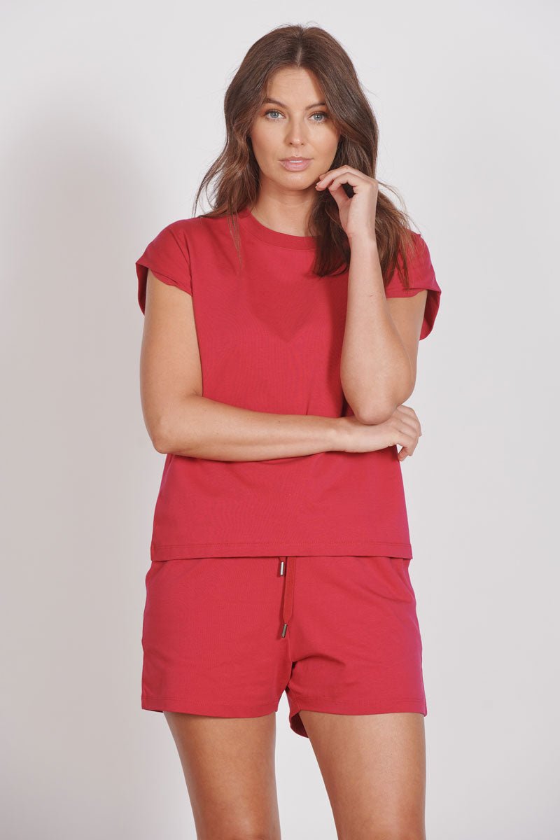 Amber Magenta Loungewear Soft Touch Shorts Jeetly.com