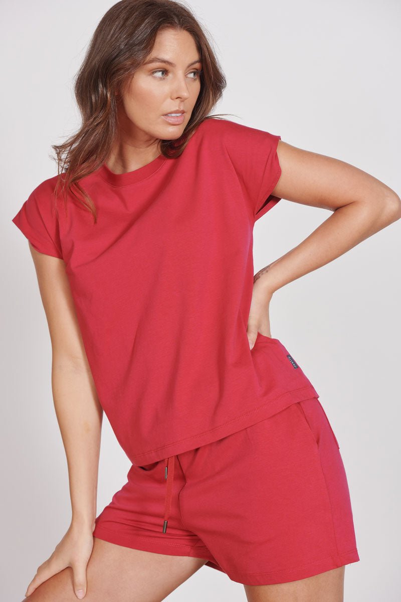 Amber Magenta Loungewear Soft Touch Shorts Jeetly.com